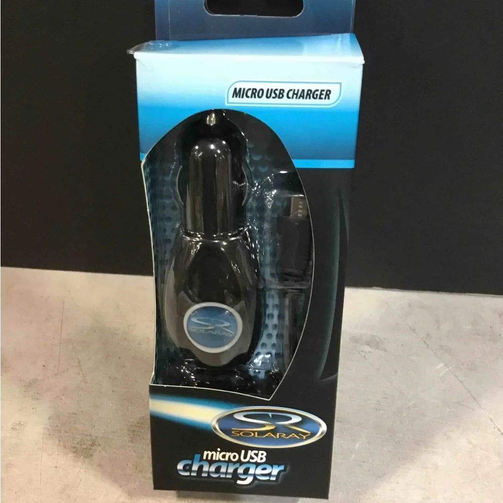 Solaray 1A Micro USB Car/Truck Charger Black New